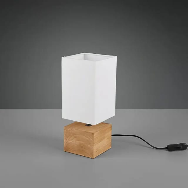 Reality Tischlampe Woody 30 x 12 x 12 cm Naturholz-Weiß