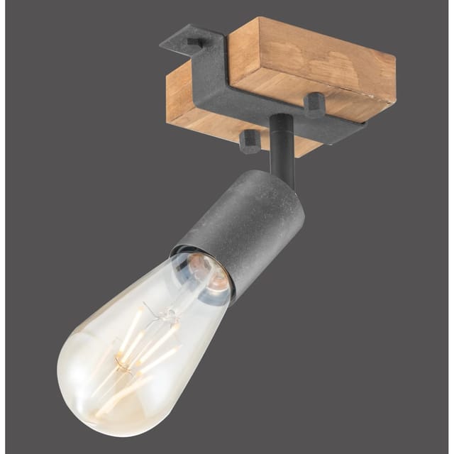 Just Light. Wand- und Deckenleuchte Slat Holz Natur 14,5 x 12 cm