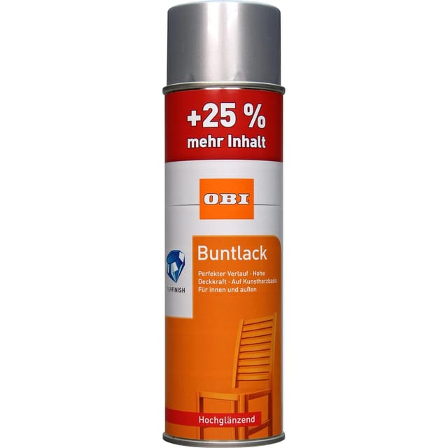 OBI Buntlack Spray RAL 9006 Weißalu hochglänzend 500 ml