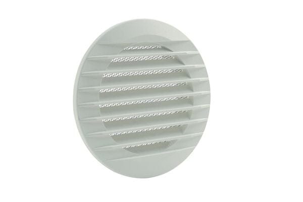 Marley Lüftungsgitter 190 x 150 mm rund zum Einbau in Rohr Weiß