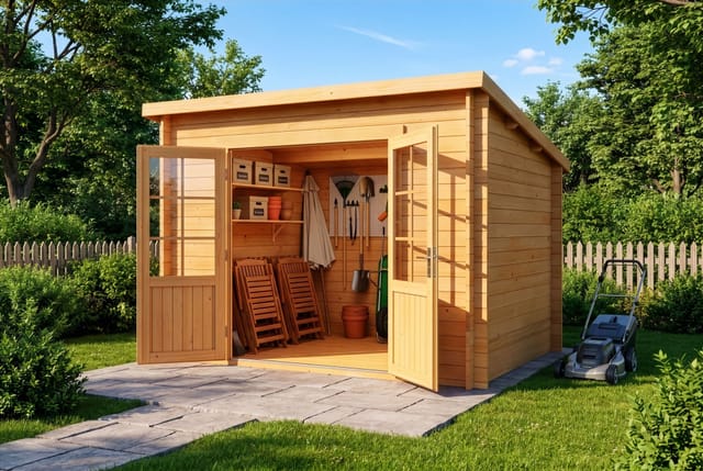 Alpholz Gartenhaus Maria-40 Natur 300 cm x 250 cm, imprägniert