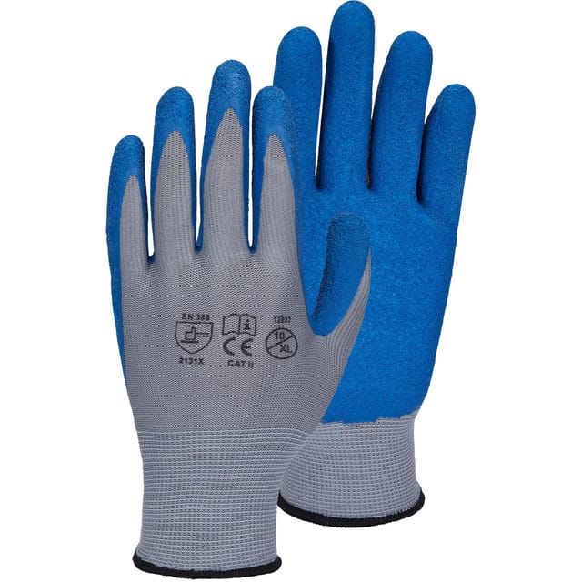 Workpower Handschuh Nox 6er-Pack 12037 Grau-Blau Gr. 8