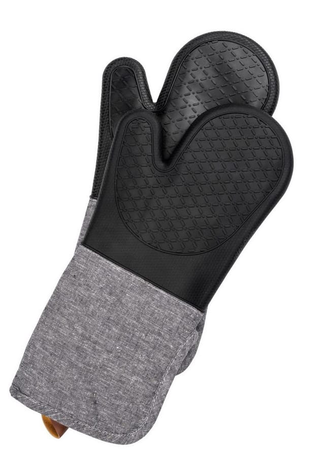 Wenko Topfhandschuhe Ada 2er-Set Silikon-Handflächen Schwarz