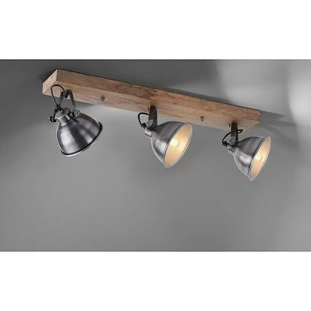 Just Light. Wand- und Deckenleuchte Samia Eisen 3-flammig