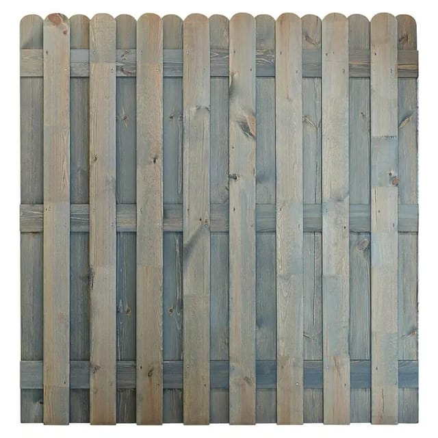 Bohlenzaun KDI 180 cm x 180 cm Grau
