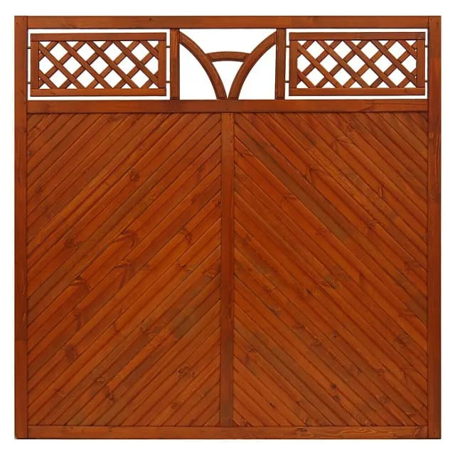 Sichtschutzzaun Toulon 180 cm x 180 cm Teak