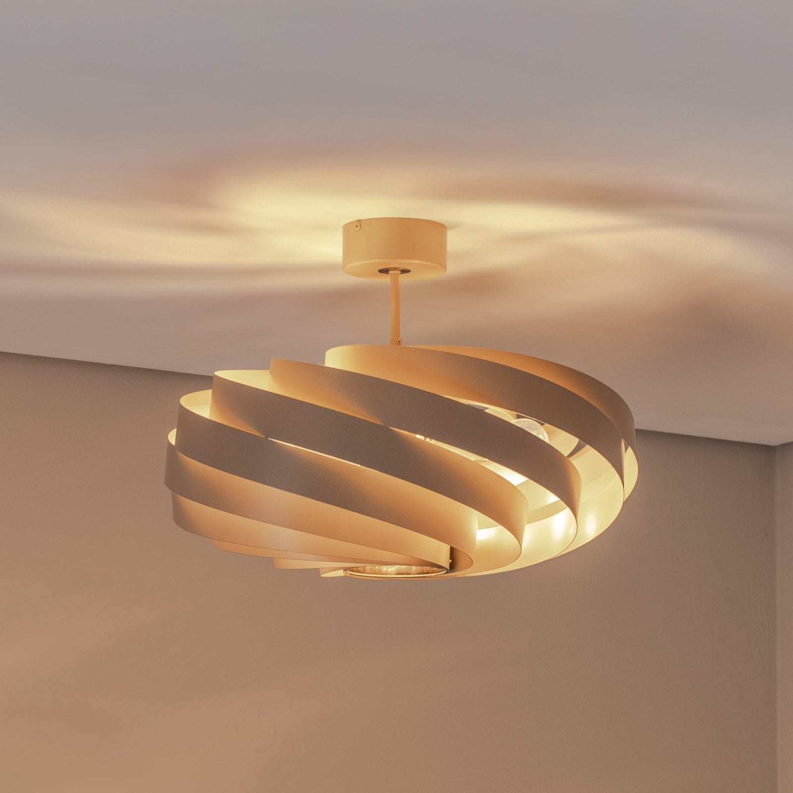 [gebraucht] B-ware Euluna Deckenleuchte Vento Beige 60 Cm Dimmbar 4x15w E27 Metall Ip20