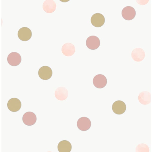 Vliestapete Superfresco Easy Punkte Rosa-Gold