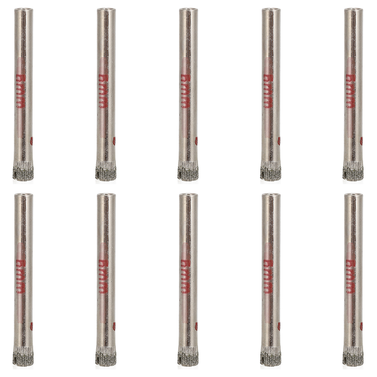 Set Mit 10 6-mm-rundschaftbohrern Aus Hss Für Die Holzbearbeitung, Geeignet Für Glas Und Marmor.