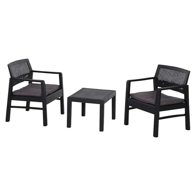 Progarden Balkonset Kraka 3-teilig Anthrazit