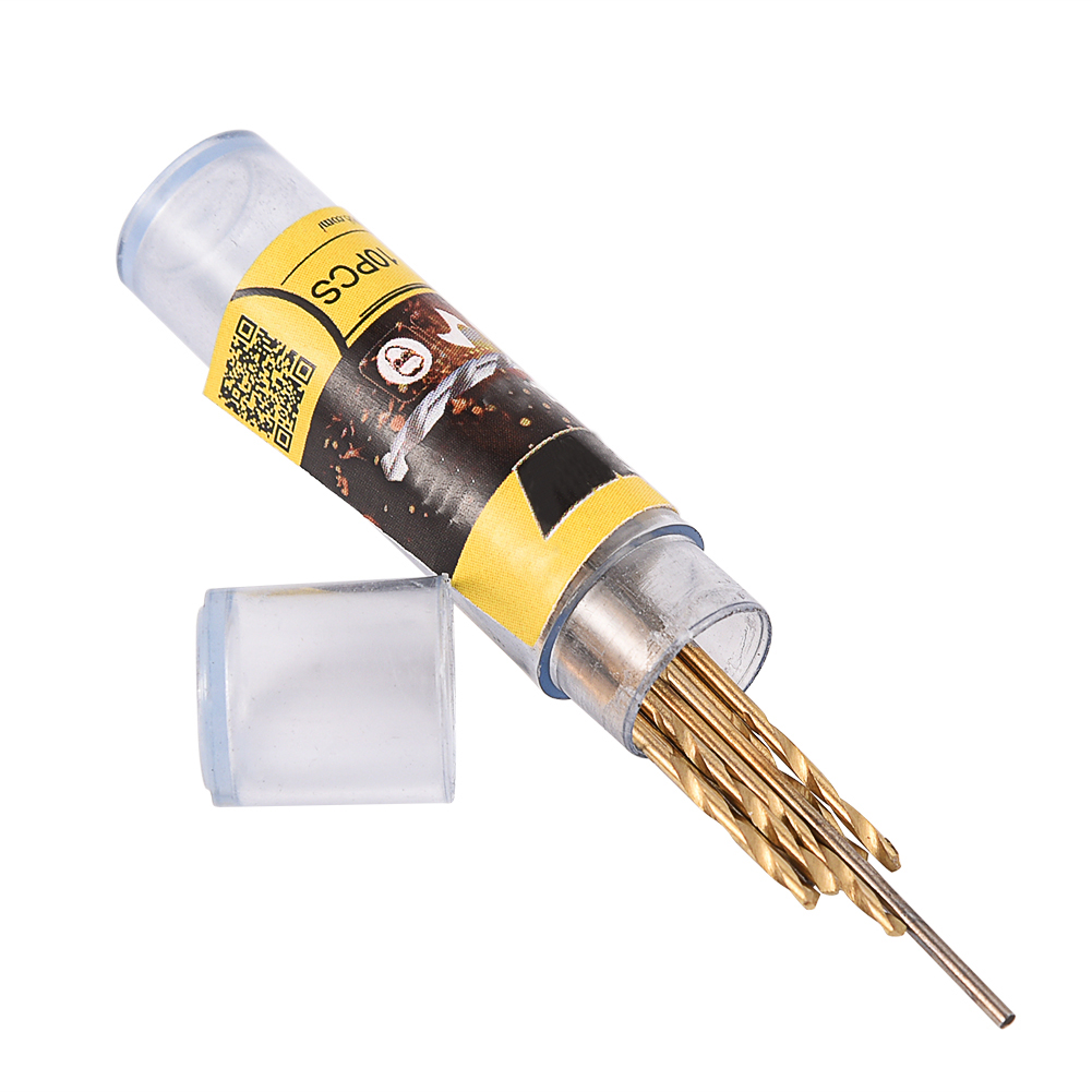 Hss 1,0 Mm Spiralbohrer Mit Geradem Schaft Für Elektrische Bohrmaschinen (10er-packung)