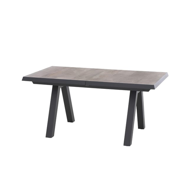 Siena Garden Gartentisch ausziehbar Washed Grau 90 cm x 200 cm