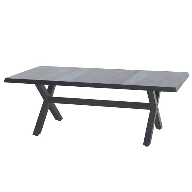 Siena Garden Gartentisch Sincro Rechteckig Wood Grey 103 cm x 204 cm