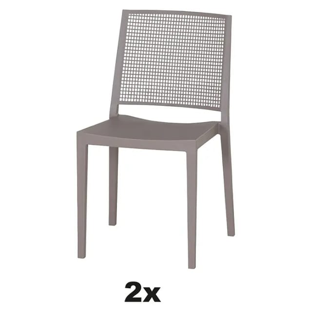 Siena Garden Stapelstuhl-Set Square 2-teilig Taupe