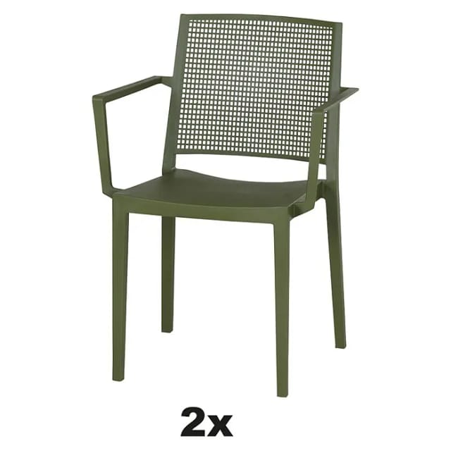 Siena Garden Stapelsessel-Set Square 2-teilig Olive