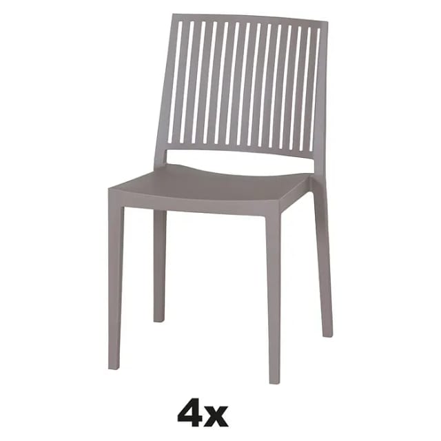 Siena Garden Stapelstuhl-Set Lane 4-teilig Taupe