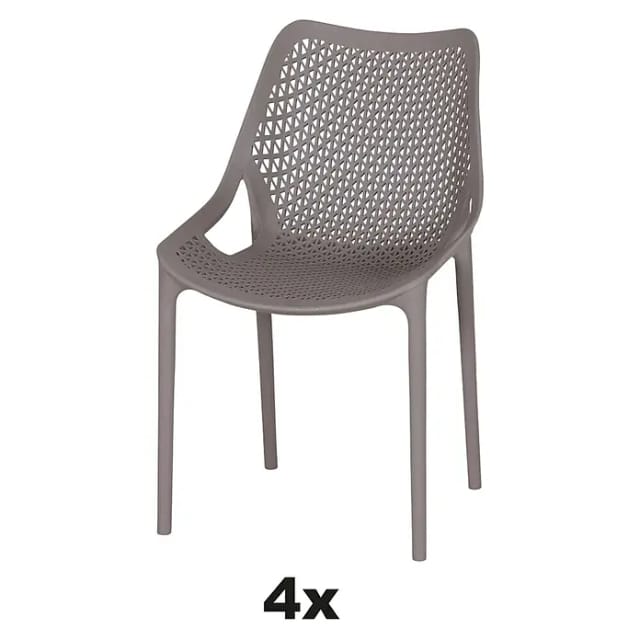 Siena Garden Stapelsessel-Set District 4-teilig Taupe