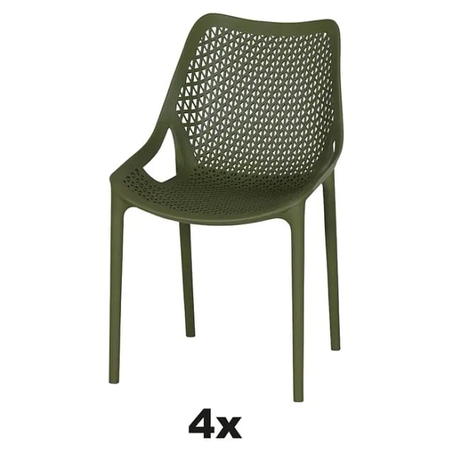 Siena Garden Stapelsessel-Set District 4-teilig Olive