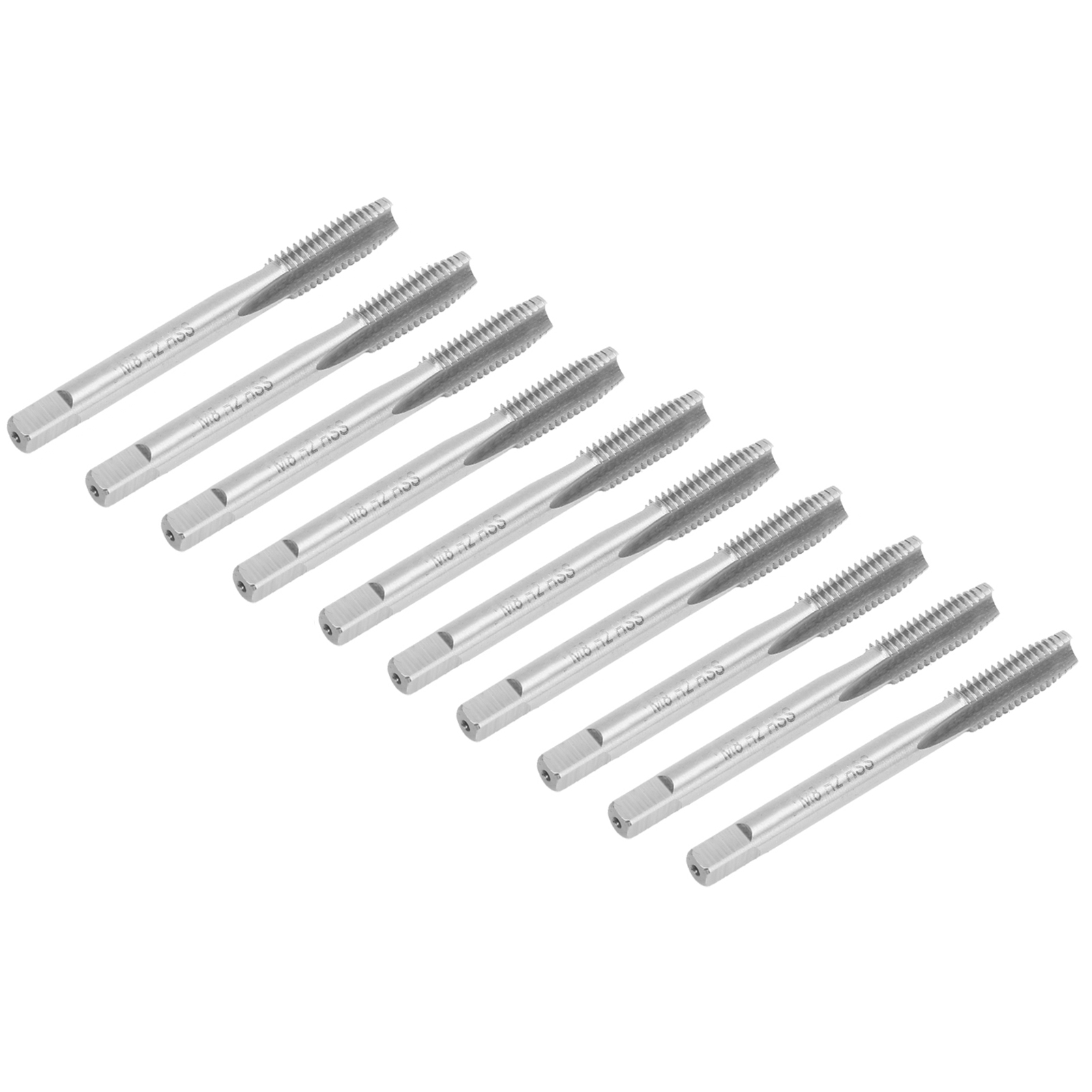 10-teiliges Hss-gewindebohrer-set Mit Gerader Nut, M8 X 1,25 Mm