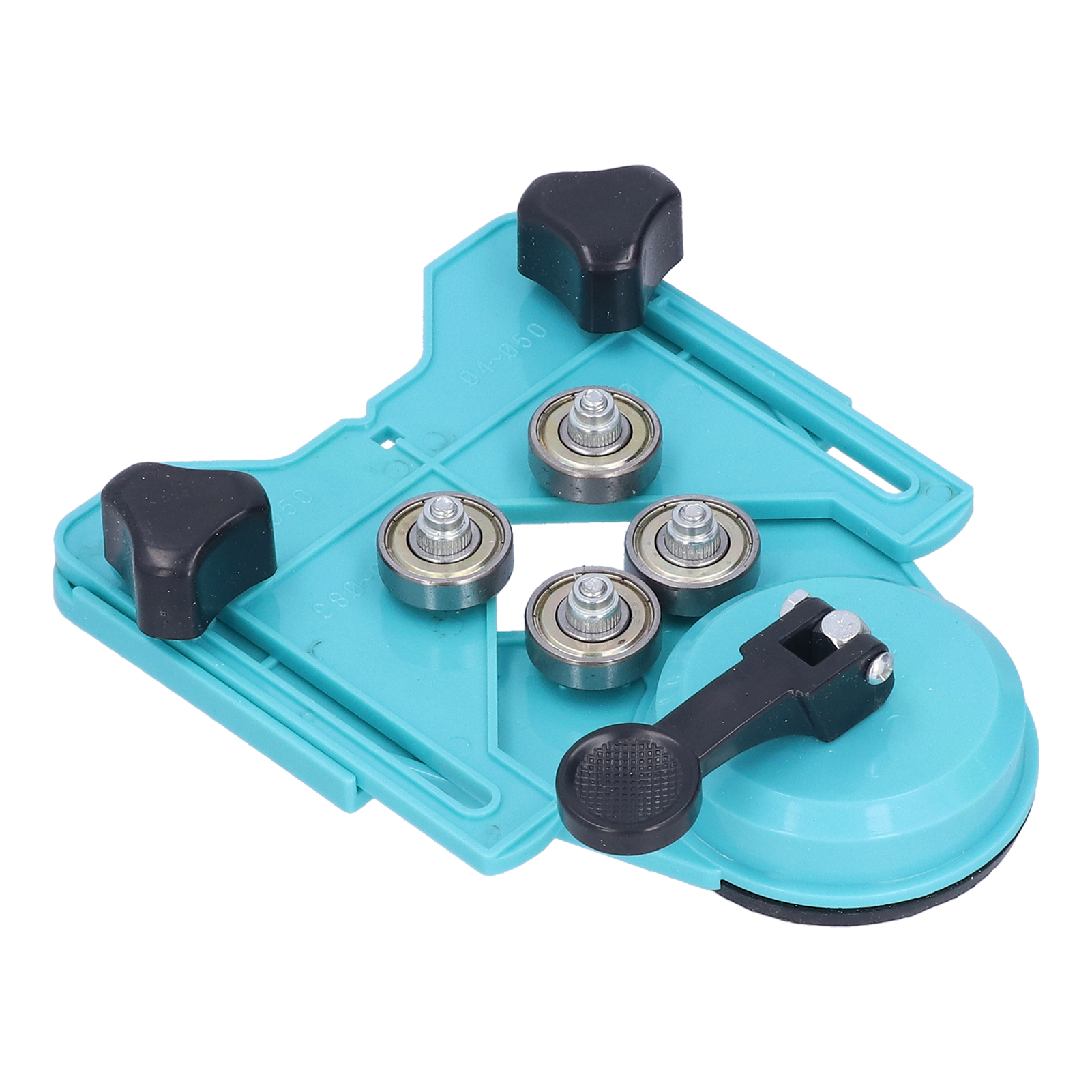 Hohlbohrer-set Mit Diamantbohrern Und Fliesenöffner Inklusive Führungsvorrichtung Für Keramik, Hellblau