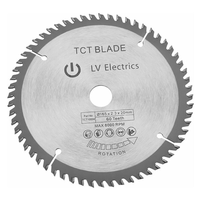 Hartmetall-kreissägeblatt – 165 Mm – 60 Zähne – Für Holz – 1 Stück