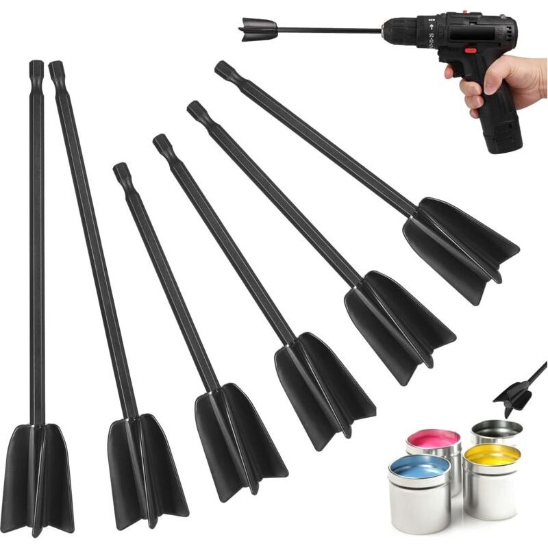 Epoxidmischer – 6,35 Mm Sechskantschaft – Für 1/4-zoll-bohrer – 16,5 Cm Und 22 Cm – 6er-pack