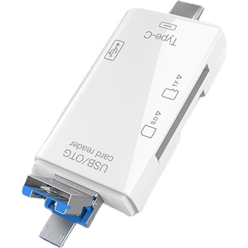 Sd/tf-kartenleser – 6-in-1 Usb-otg-adapter – Kompatibel Mit Smartphones Und Tablets – 480 Mbit/s Übertragungsgeschwindigkeit – Kompaktes Design – 1 Stück