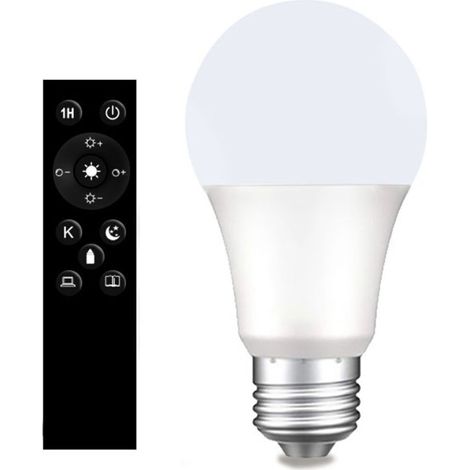 Intelligente Led-lampe Mit Fernbedienung, Dimmbar Und Farbwechselnd.