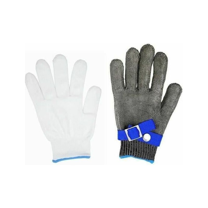 Schnittfeste Handschuhe – Hochleistungs-edelstahlgewebe – Schutzstufe 5 – Geeignet Für Kochen, Gartenarbeit, Mechanikerarbeiten Und Angeln – Größe S