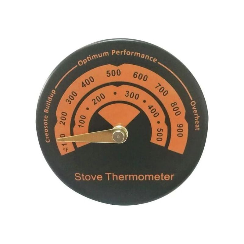 Kaminthermometer – Analoganzeige – Magnetbefestigung – Messbereich 0–800 °f – Für Holzöfen Und Metallkaminrohre – 1 Stück