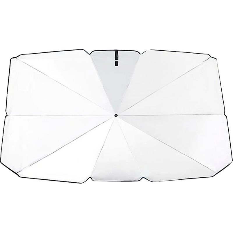 Sonnenschutzblende Für Die Windschutzscheibe – Titansilberner Stoff – 125 X 65 Cm – Universell Für Pkw, Lkw Und Suv – 1 Stück