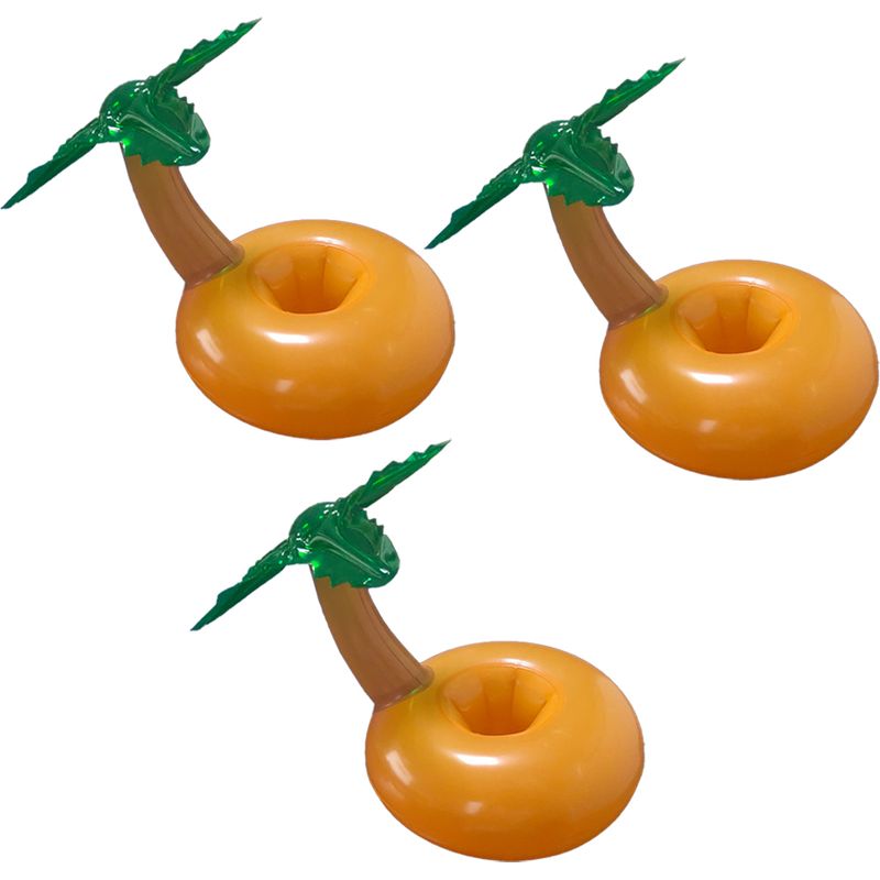 Aufblasbarer Getränkehalter - Pvc - Für Pool Und Strand - 3 Stück