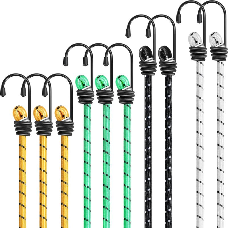 Elastische Gepäckschnur – 8 Mm × 100 Cm – Eisenhaken – 10er-packung