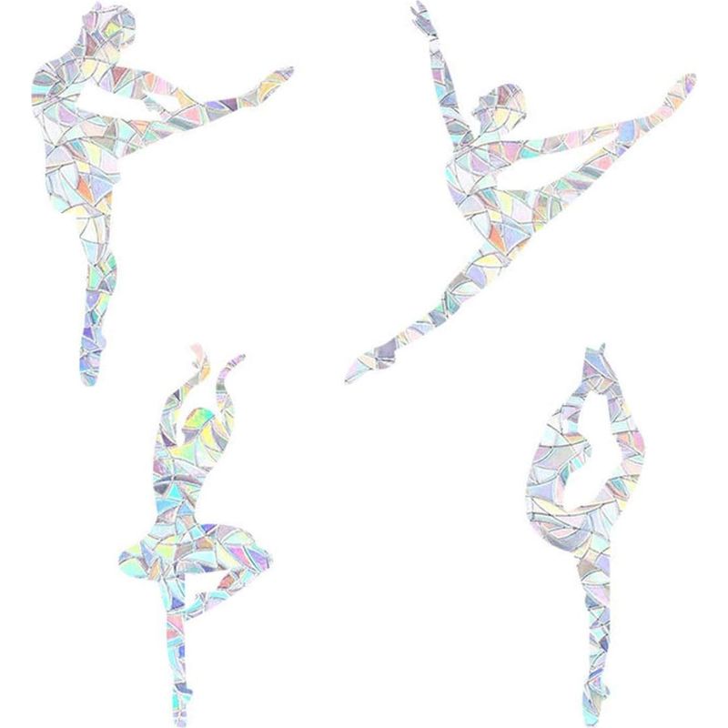 Elektrostatischer Fensteraufkleber – Regenbogen-ballerina-prisma – Klebstofffreie Pvc-folie – Für Glatte Fenster – 1 Stück