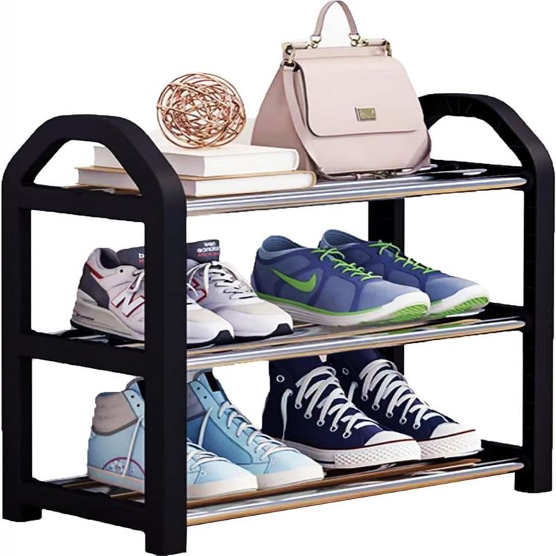 Schuhregal – 3 Ebenen – 45 X 19 X 40 Cm – Für Eingangsbereich, Flur, Kleiderschrank – 1 Stück