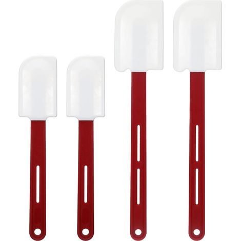 Hitzebeständige Silikonspatel, Flexible Gummispatel Mit Griffen Zum Kochen, Backen Und Mischen (10 Und 14 Zoll)
