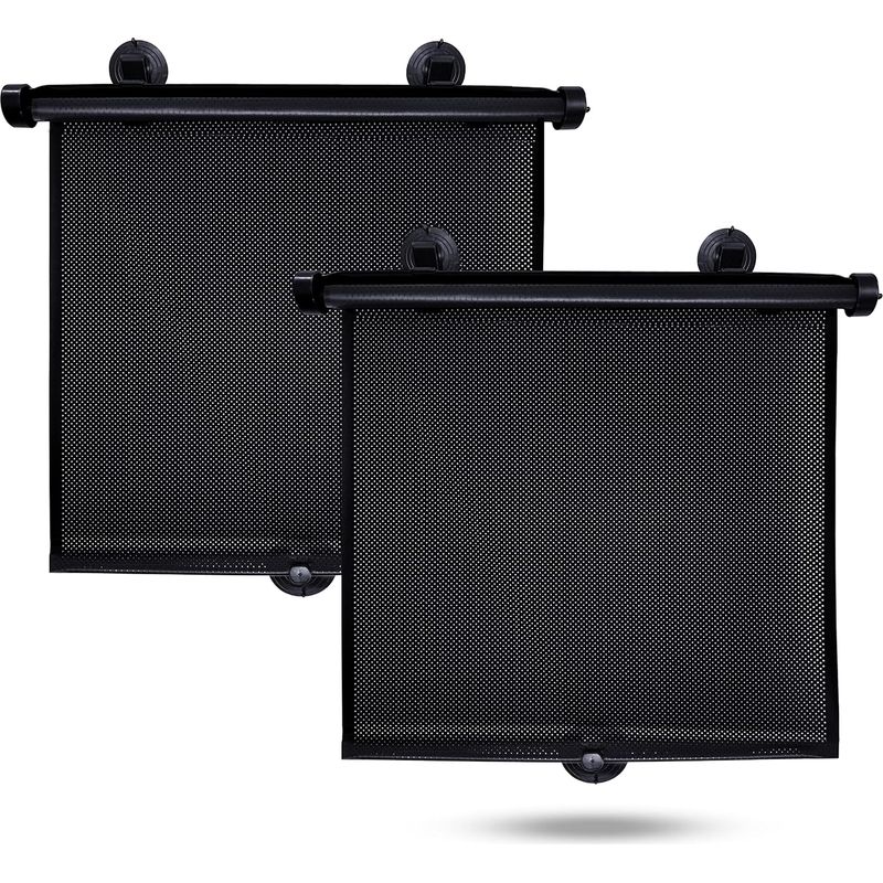 Einziehbarer Sonnenschutz Für Die Seitenscheiben Im Auto – Uv- Und Blendschutz – Geeignet Für Kinder Und Haustiere – 38 X 43 Cm – 2er-pack