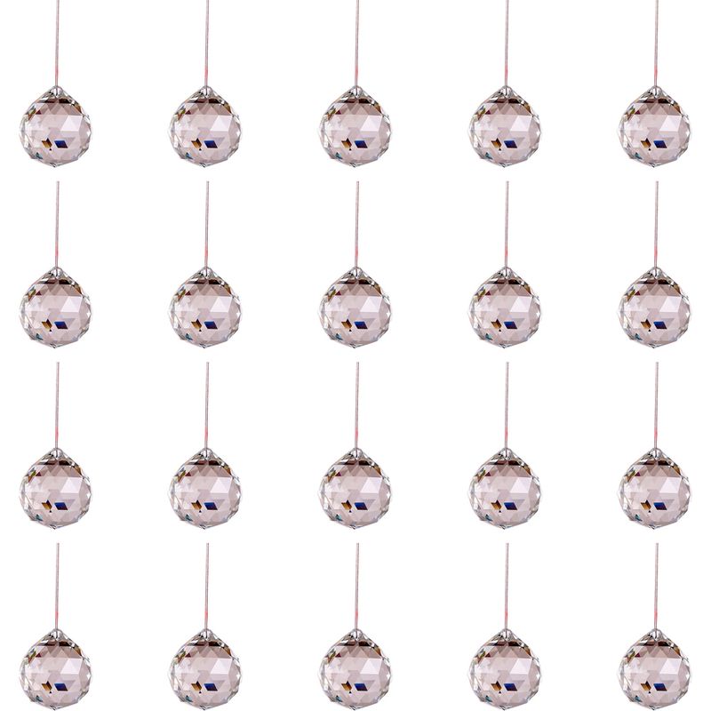 Kristallkugelprisma – Durchmesser 20 Mm – Für Deckenleuchten, Kronleuchter, Fenster, Inneneinrichtung, Feng Shui – 20er-packung