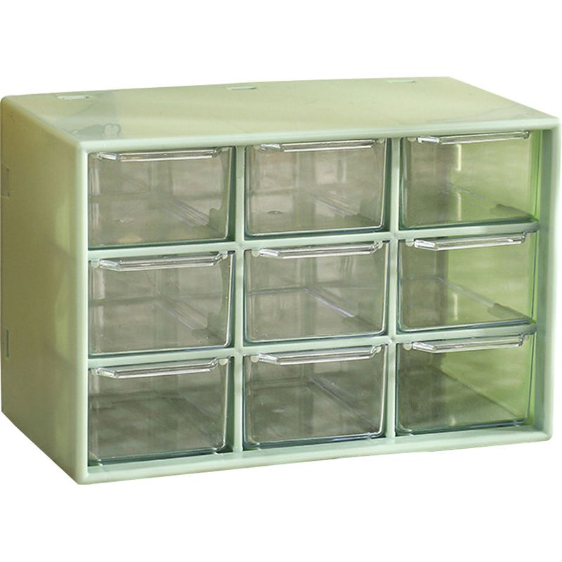 Aufbewahrungsbox Fürs Büro – 9 Herausnehmbare Schubladen – Transparentes Acryl – Für Bastelarbeiten Im Homeoffice – 1 Stück