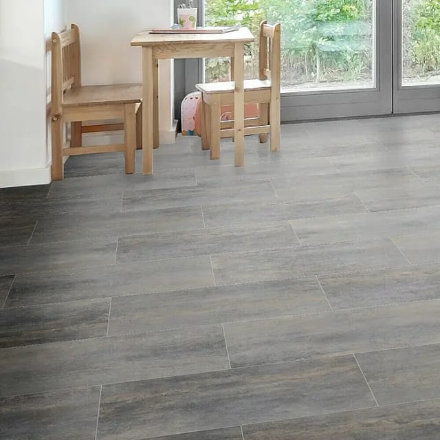 Bodenfliese Feinsteinzeug Allora due Anthrazit Glasiert Matt 60,4 cm x 30 cm