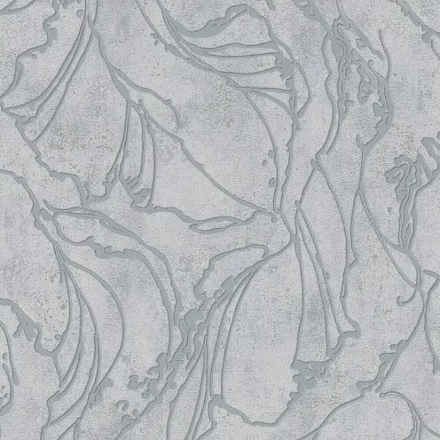 Marburg Vliestapete mit Geschwungenen Glänzenden Linien Grafik Grau-Silber FSC®