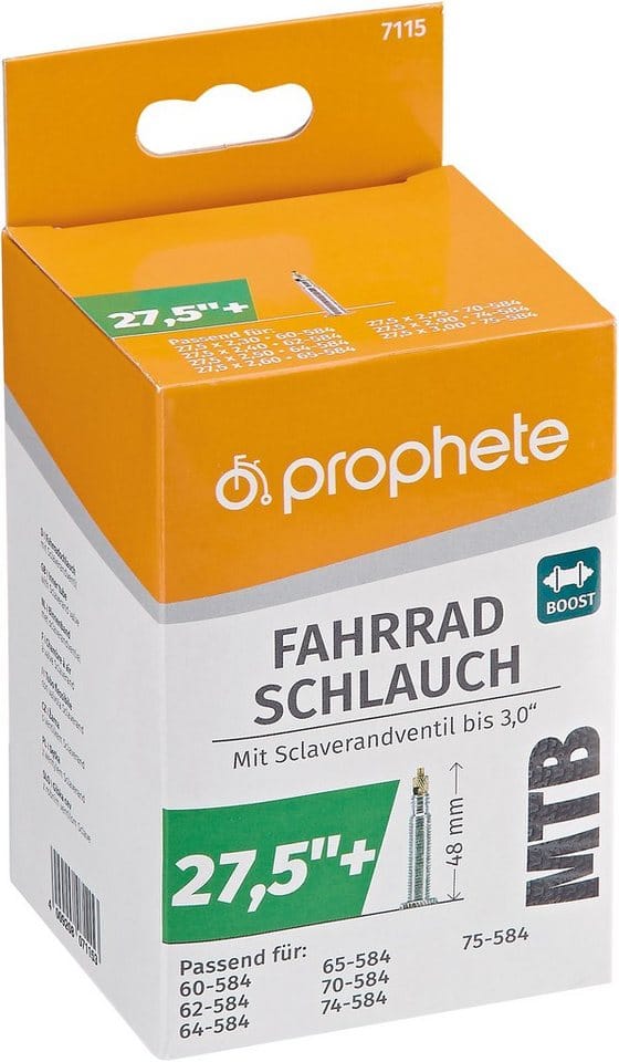 Prophete MTB-Fahrradschlauch 27,5 Zoll x 2,2 - 3