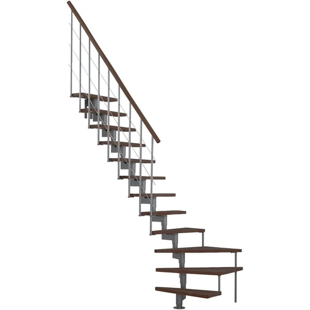 Minka Raumspartreppe Style Turn Walnuss Geschosshöhe bis 304 cm