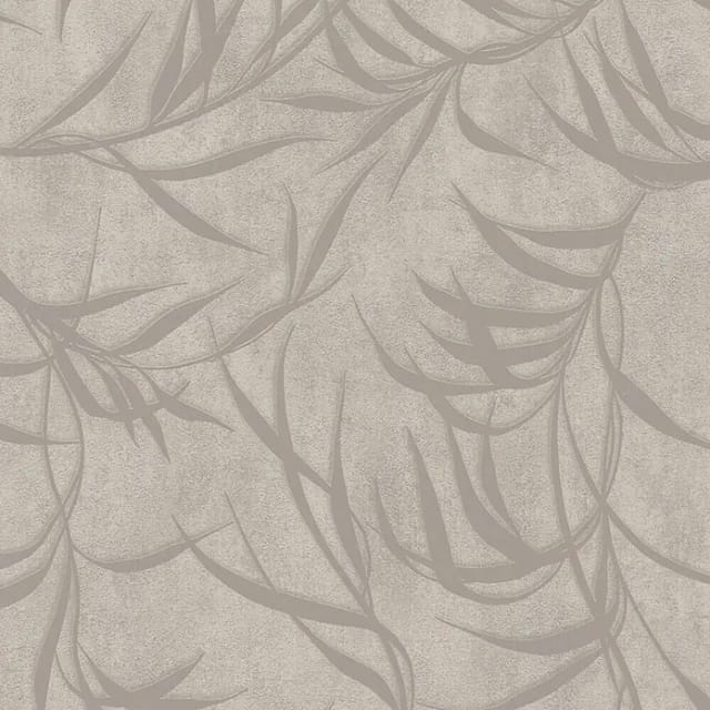 Marburg Vliestapete mit Blättern in Betonoptik Floral Braun FSC®