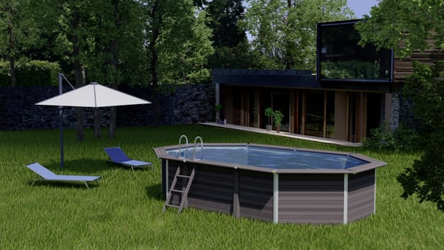 Gre Composite Pool Avantgarde Oval 804 cm x 386 cm x 124 cm