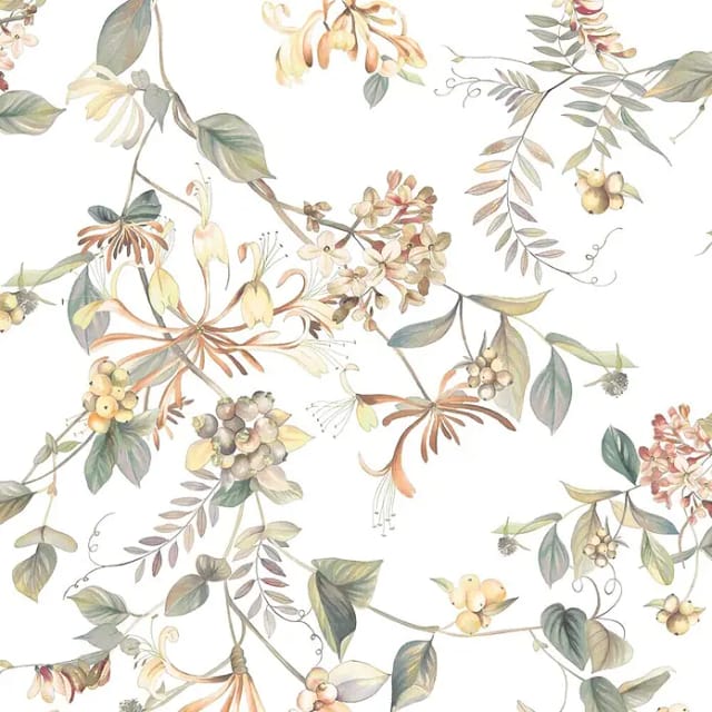 Marburg Vliestapete Floral Natur Weiß-Beige FSC®