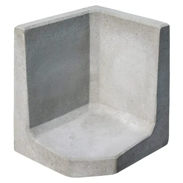 Diephaus L-Stein Ecke unbewehrt Grau 60 x 50 x 50 x 7 cm