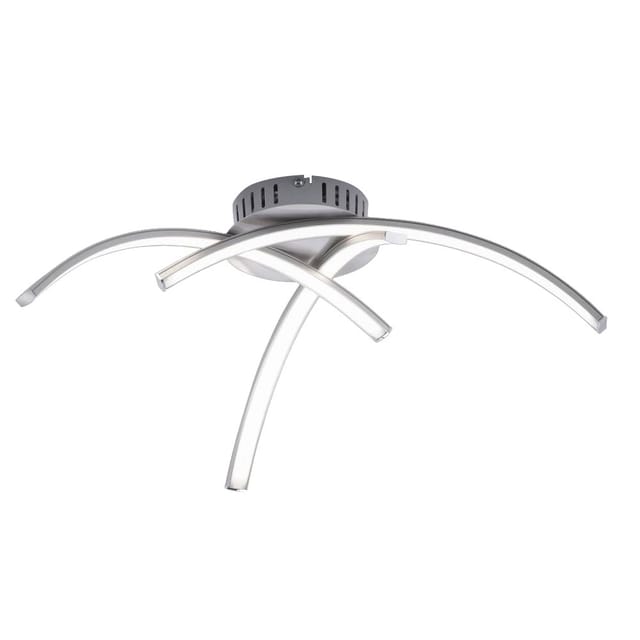 Just Light. LED-Deckenleuchte Valerie Stahl Ø 40 cm