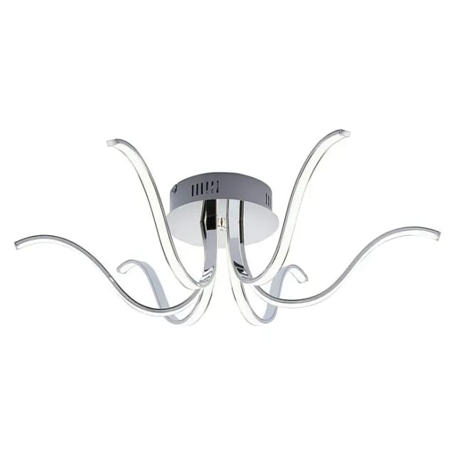 Just Light. LED-Deckenleuchte Valerie Chrom Ø 67 cm