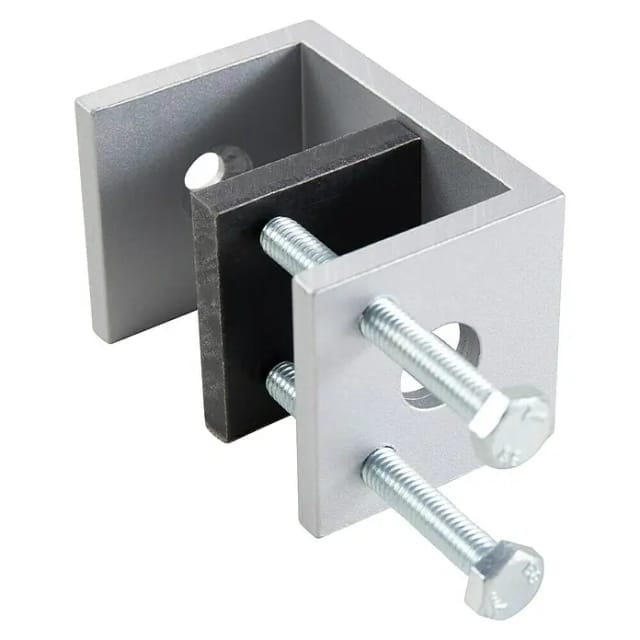 Klemmfuß Klein 45 mm Spannweite Eloxal Silber